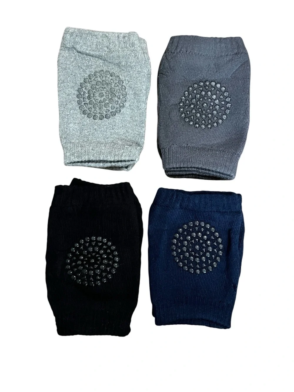 Haysandy 4 pair Baby Non-Slip Knee Pads Black, Gray, Navy, light Gray NWOT